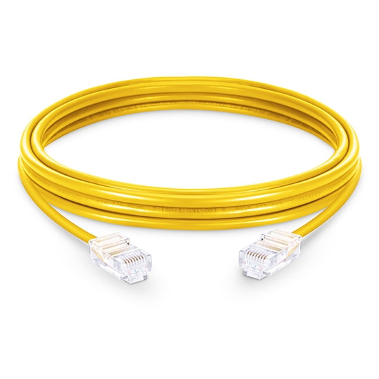 33ft (10m) Cat5e Non-booted Unshielded (UTP) PVC Ethernet Network Patch Cable, Yellow